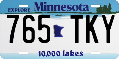 MN license plate 765TKY