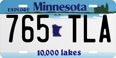 MN license plate 765TLA