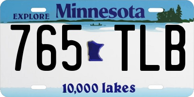 MN license plate 765TLB