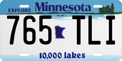 MN license plate 765TLI