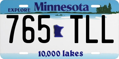 MN license plate 765TLL