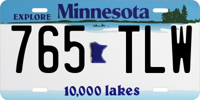 MN license plate 765TLW