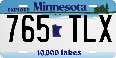 MN license plate 765TLX