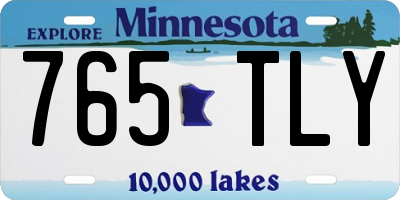 MN license plate 765TLY