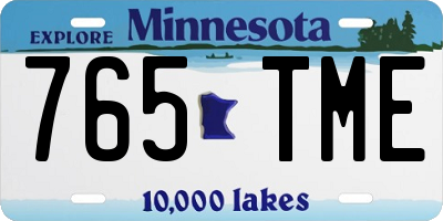 MN license plate 765TME