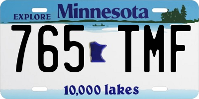 MN license plate 765TMF