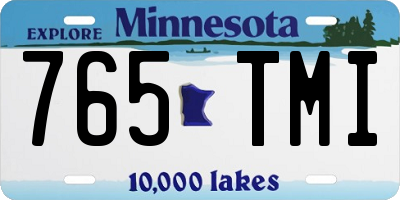 MN license plate 765TMI