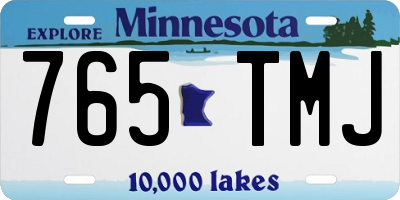 MN license plate 765TMJ