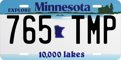 MN license plate 765TMP