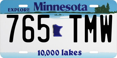 MN license plate 765TMW