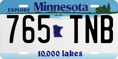 MN license plate 765TNB