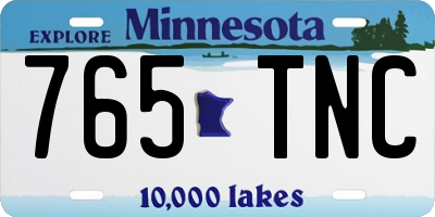 MN license plate 765TNC