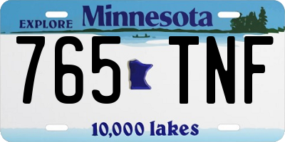 MN license plate 765TNF