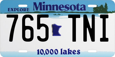 MN license plate 765TNI