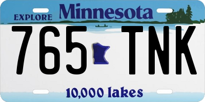 MN license plate 765TNK