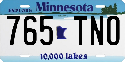 MN license plate 765TNO