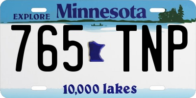 MN license plate 765TNP