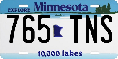 MN license plate 765TNS