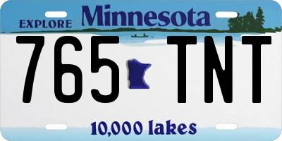 MN license plate 765TNT