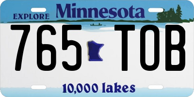 MN license plate 765TOB