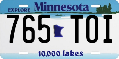 MN license plate 765TOI