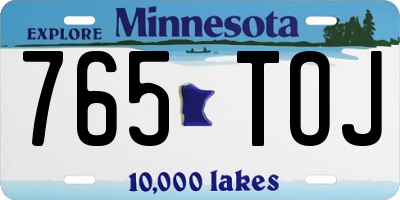 MN license plate 765TOJ
