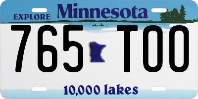MN license plate 765TOO