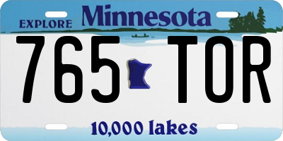 MN license plate 765TOR