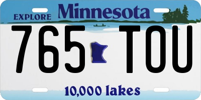 MN license plate 765TOU