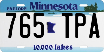 MN license plate 765TPA