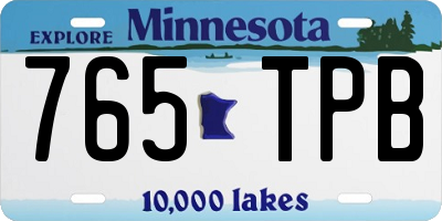 MN license plate 765TPB