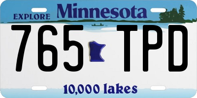 MN license plate 765TPD