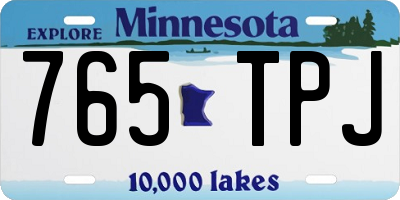 MN license plate 765TPJ
