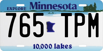 MN license plate 765TPM