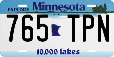 MN license plate 765TPN