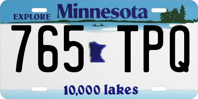 MN license plate 765TPQ