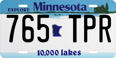 MN license plate 765TPR