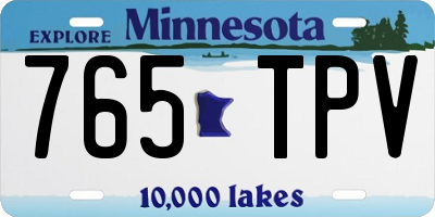 MN license plate 765TPV