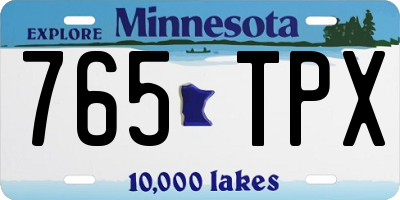 MN license plate 765TPX