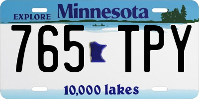 MN license plate 765TPY