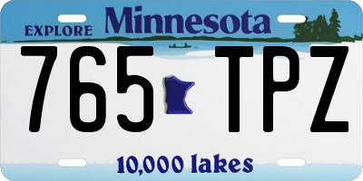 MN license plate 765TPZ