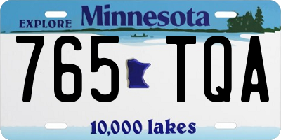 MN license plate 765TQA