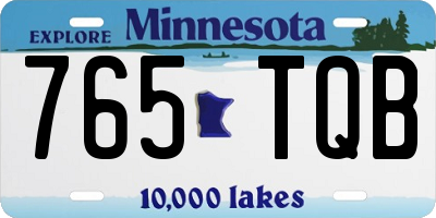 MN license plate 765TQB