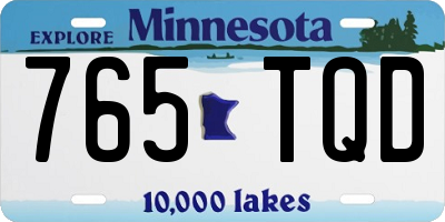 MN license plate 765TQD