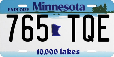MN license plate 765TQE