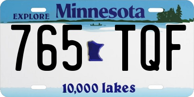 MN license plate 765TQF