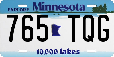 MN license plate 765TQG