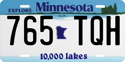 MN license plate 765TQH