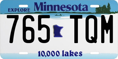 MN license plate 765TQM