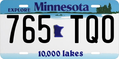 MN license plate 765TQO